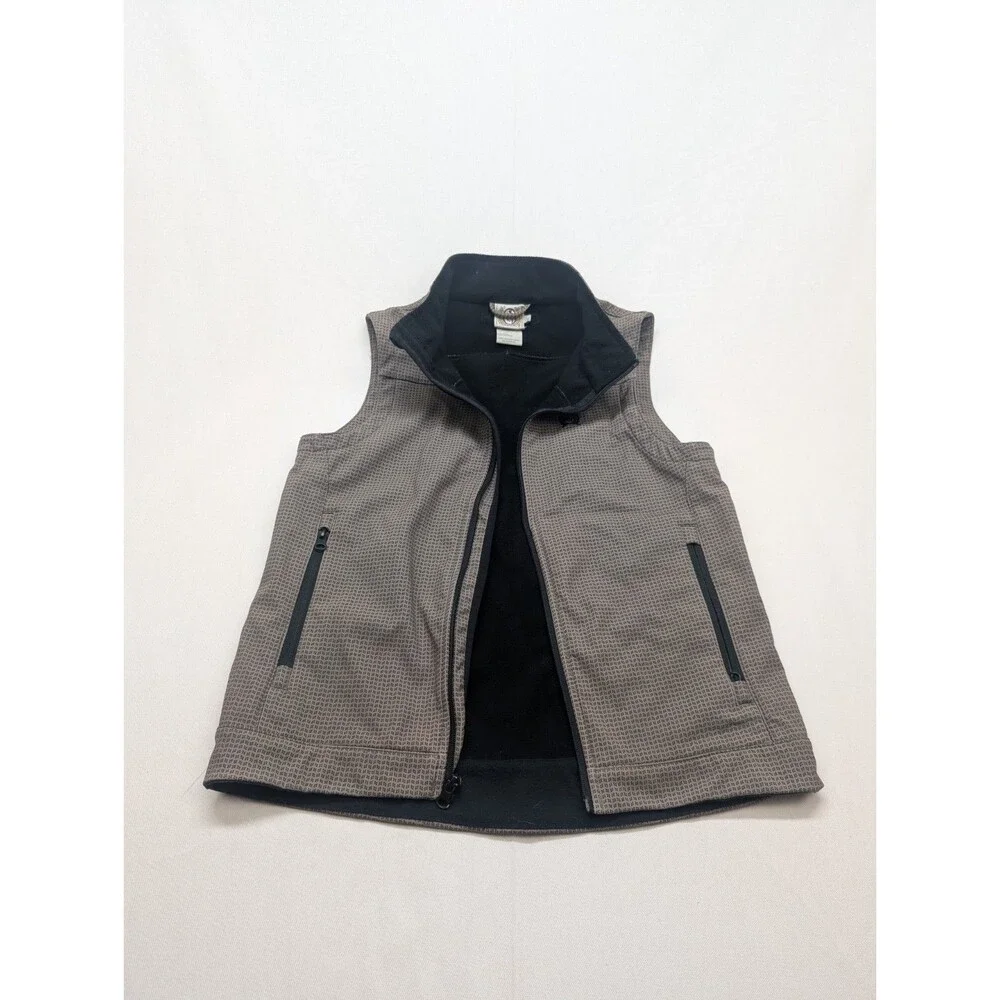 Cinch Youth Boys Printed Softshell with Warm Black Fleece Logo Vest Sz Lg 12